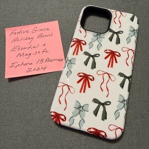 Festive Holiday Bows iPhone 13 Pro Max Case